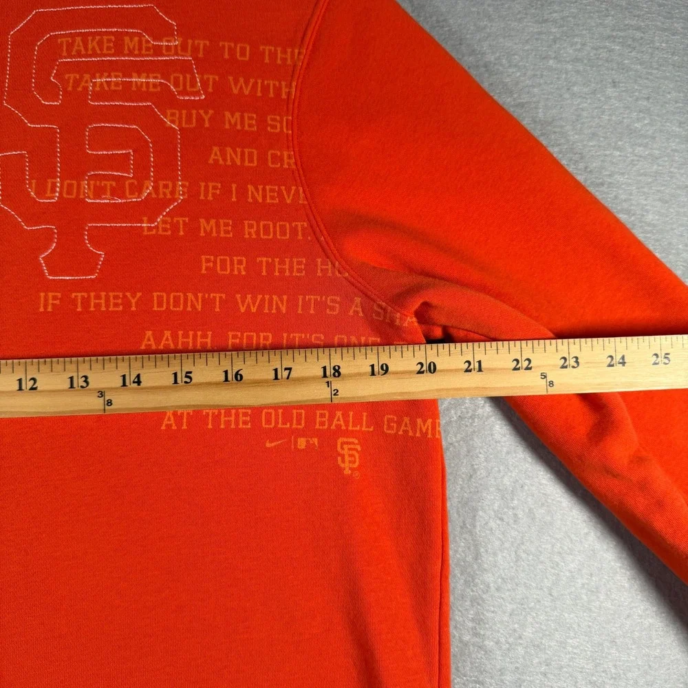Nike San Francisco Giants MLB Orange Crewneck Sweatshirt Mens Small NKGX-89L